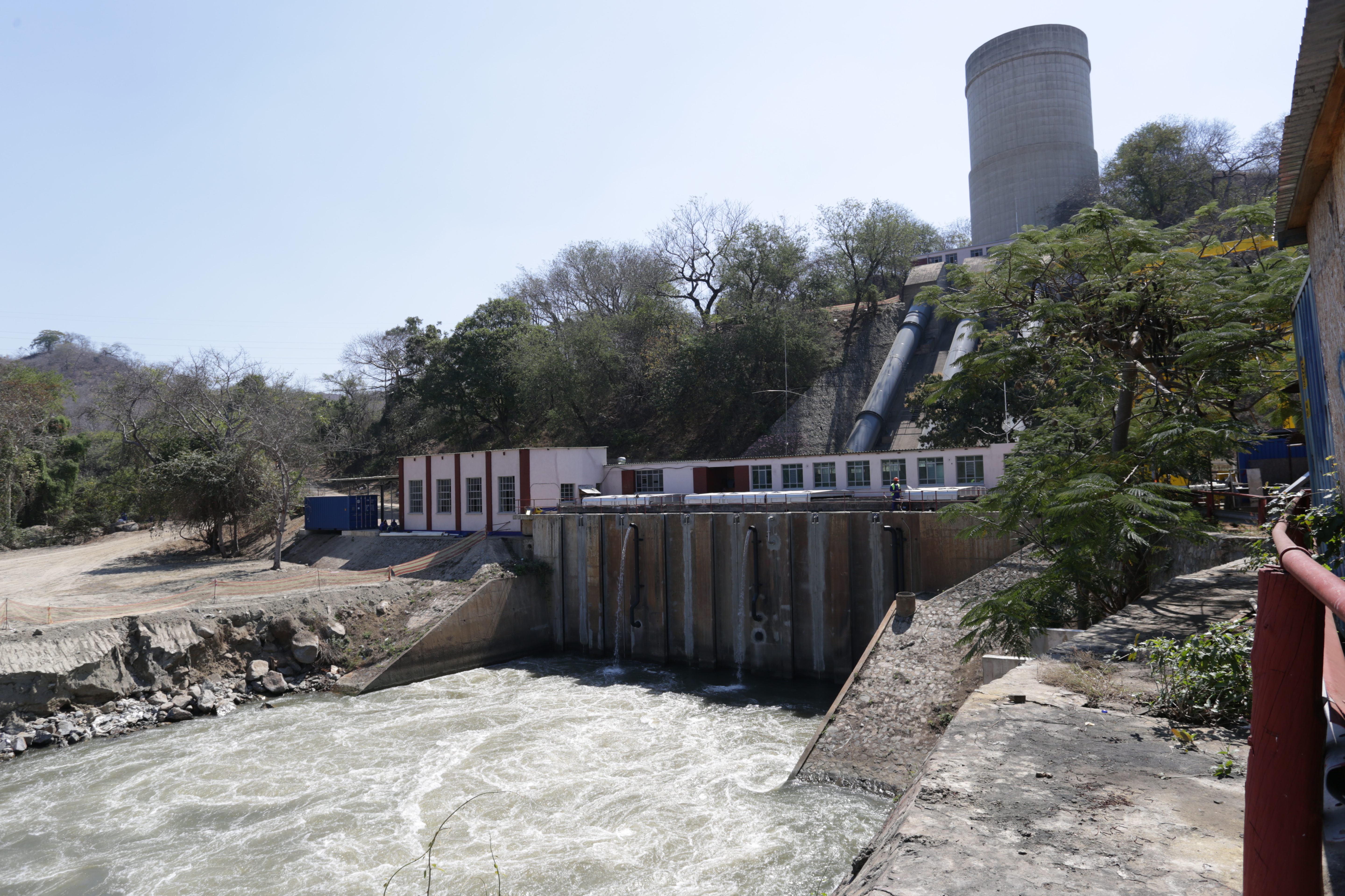 Landscape photograph of the Nkula A hydropower damn