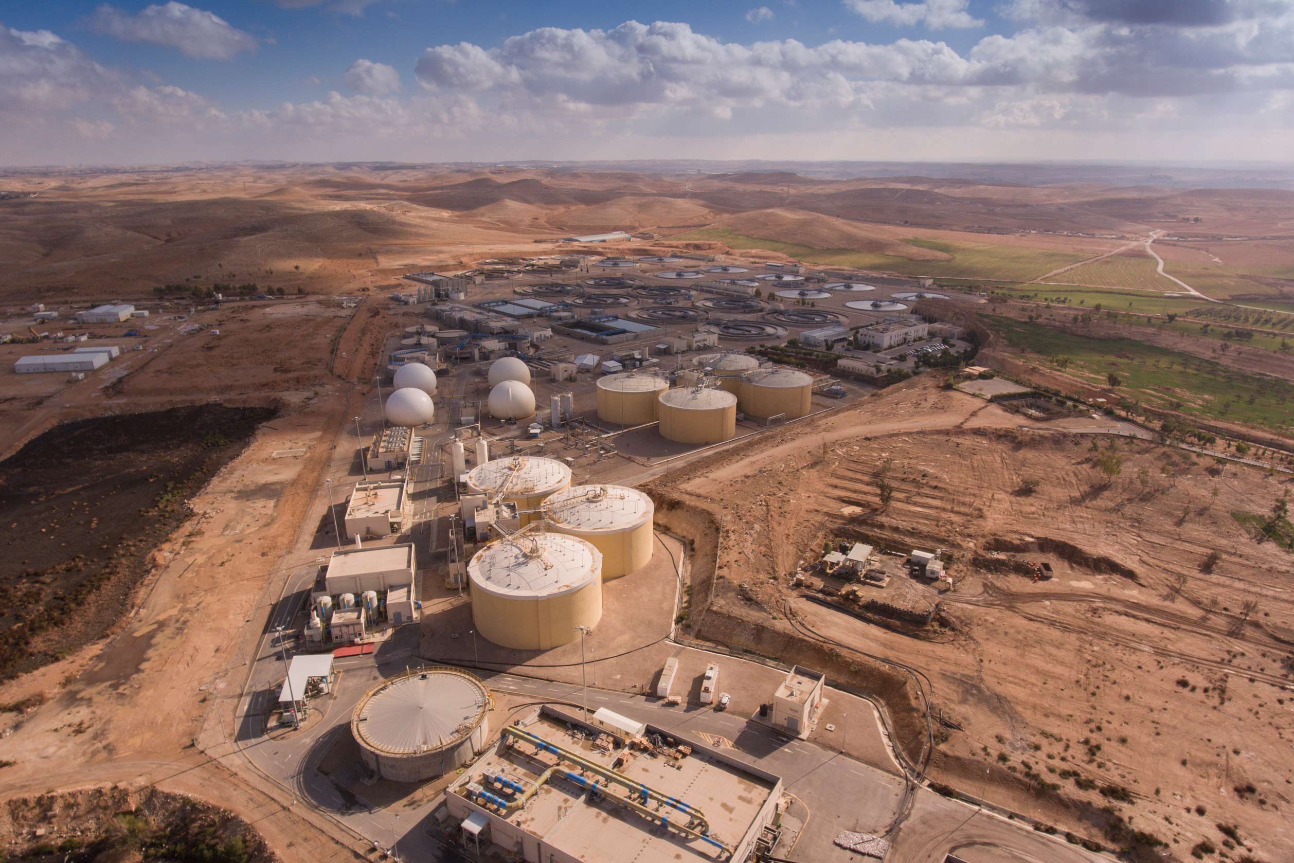 Photo: The As-Samra waste water treatment plant in Zarqa, Jordan, as photographed in December 2016, was expanded under the MCC Jordan Compact.