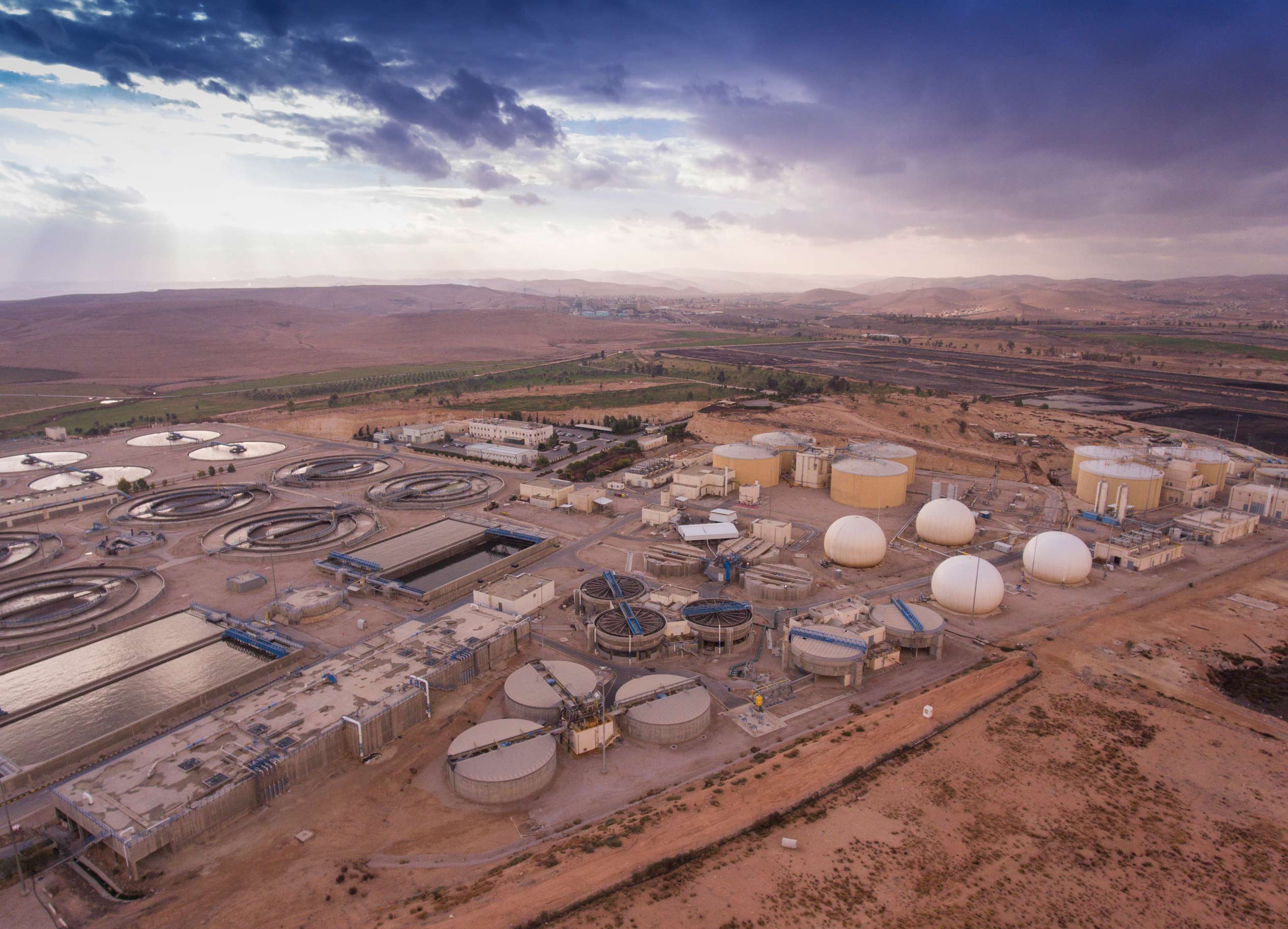 Photo: The As-Samra waste water treatment plant in Zarqa, Jordan, as photographed in December 2016, was expanded under the MCC Jordan Compact.