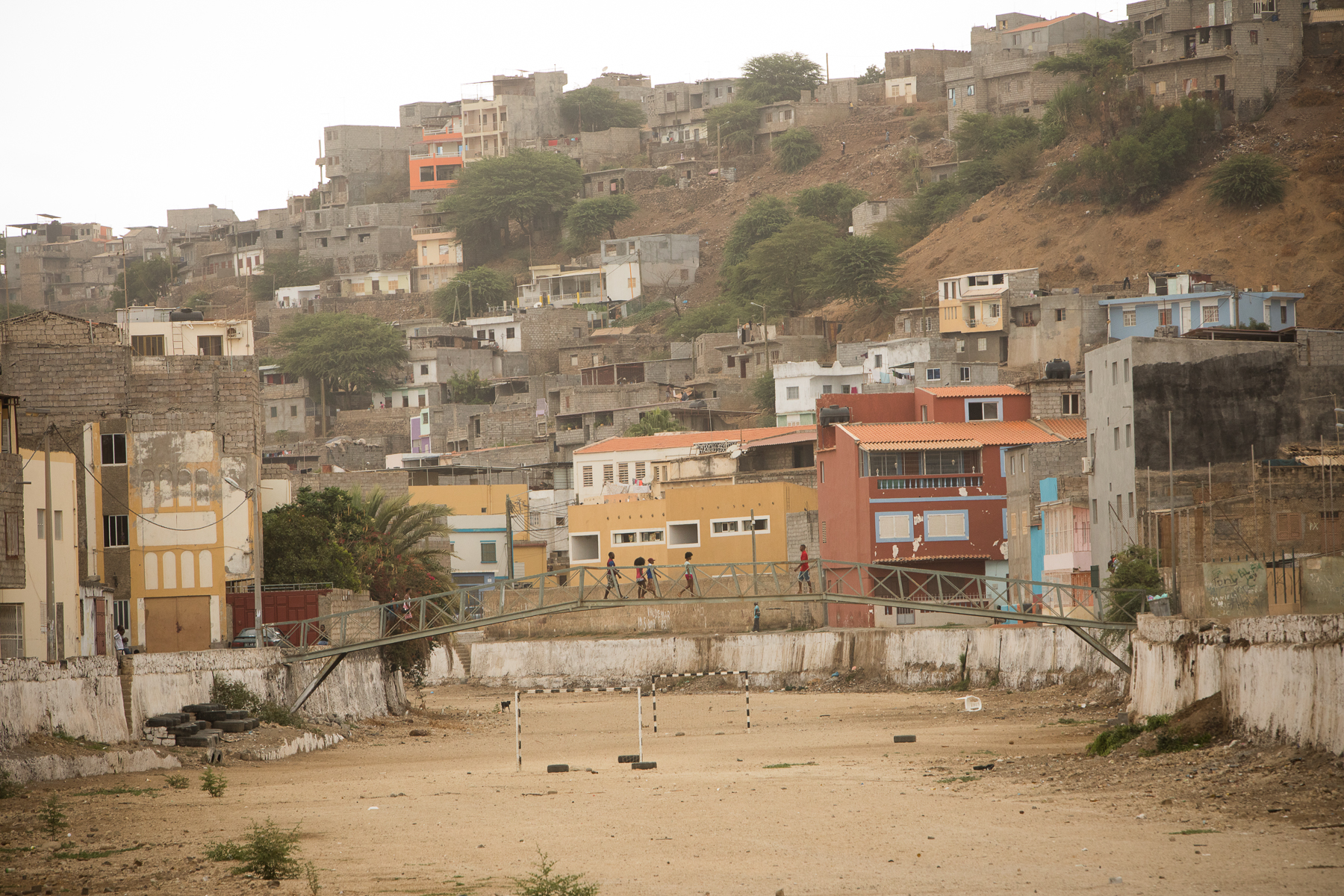 Photo of a dry riverbed in Cabo Verde.