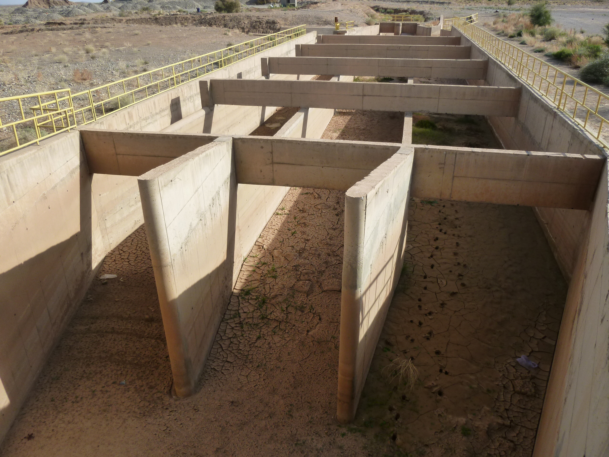 Diversion weir for capturing floodwater.