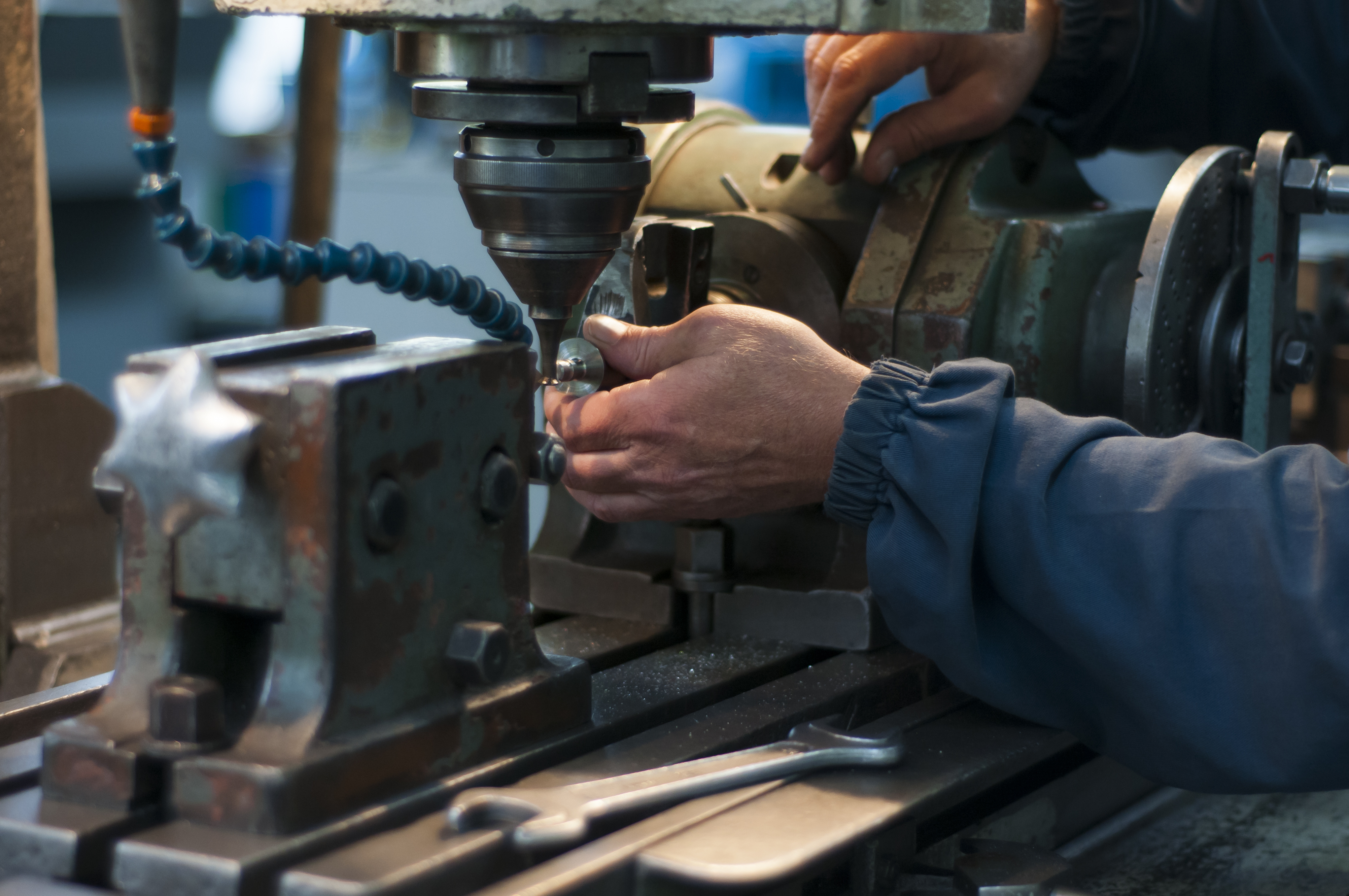 worker using machinery