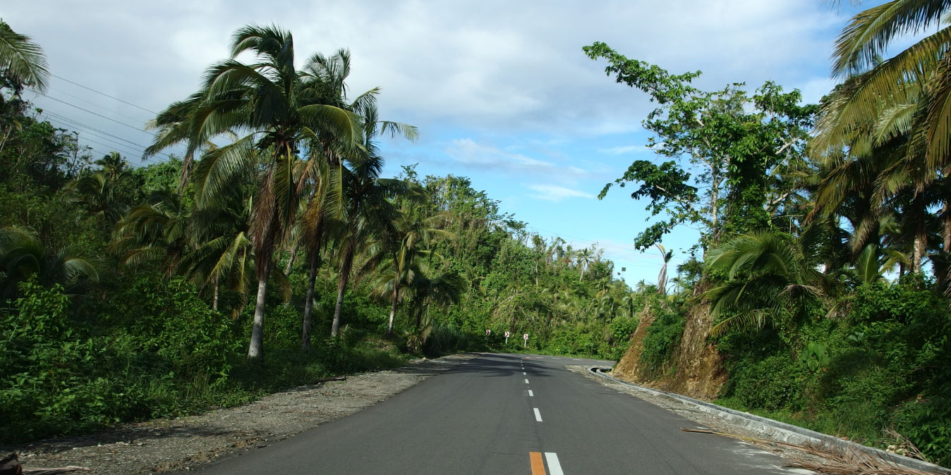 The MCC-funded road on Samar Island, The Philippines.