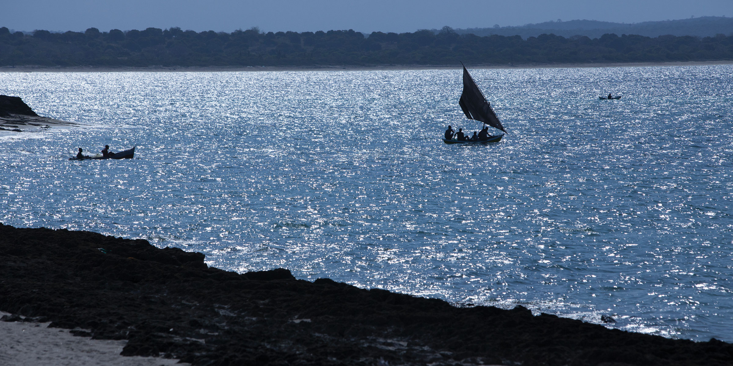 Beache meets the Indian Ocean near the Northeastern city of Nacala in Mozambique.