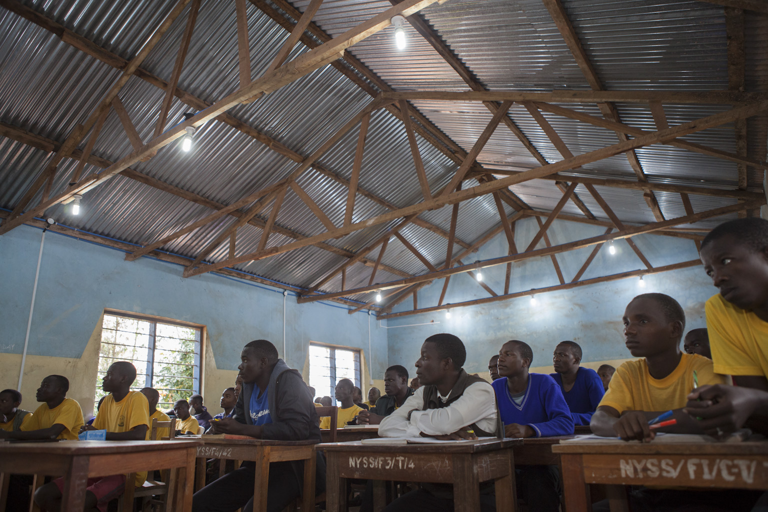 Classroom with electricity