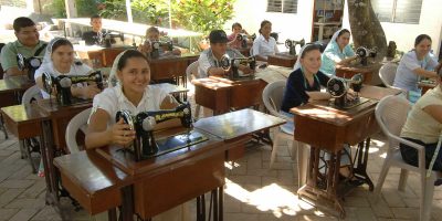 Tailoring school uniforms was the most popular course in the Non-Formal Skills Development Sub-Activity, which funded training in skills as well as job placement services.