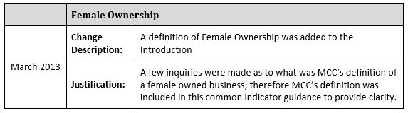 Guidance On Common Indicators Millennium Challenge Corporation